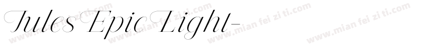 Jules Epic Light字体转换